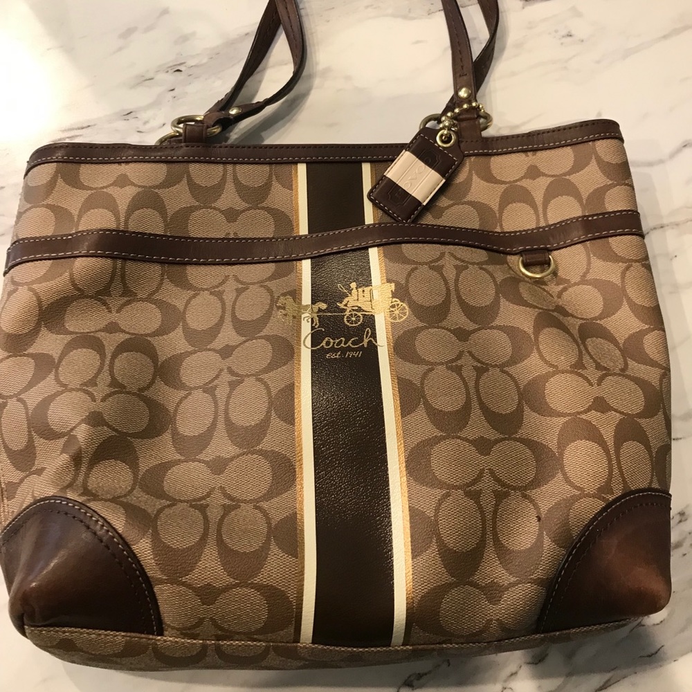 Brown coach bag